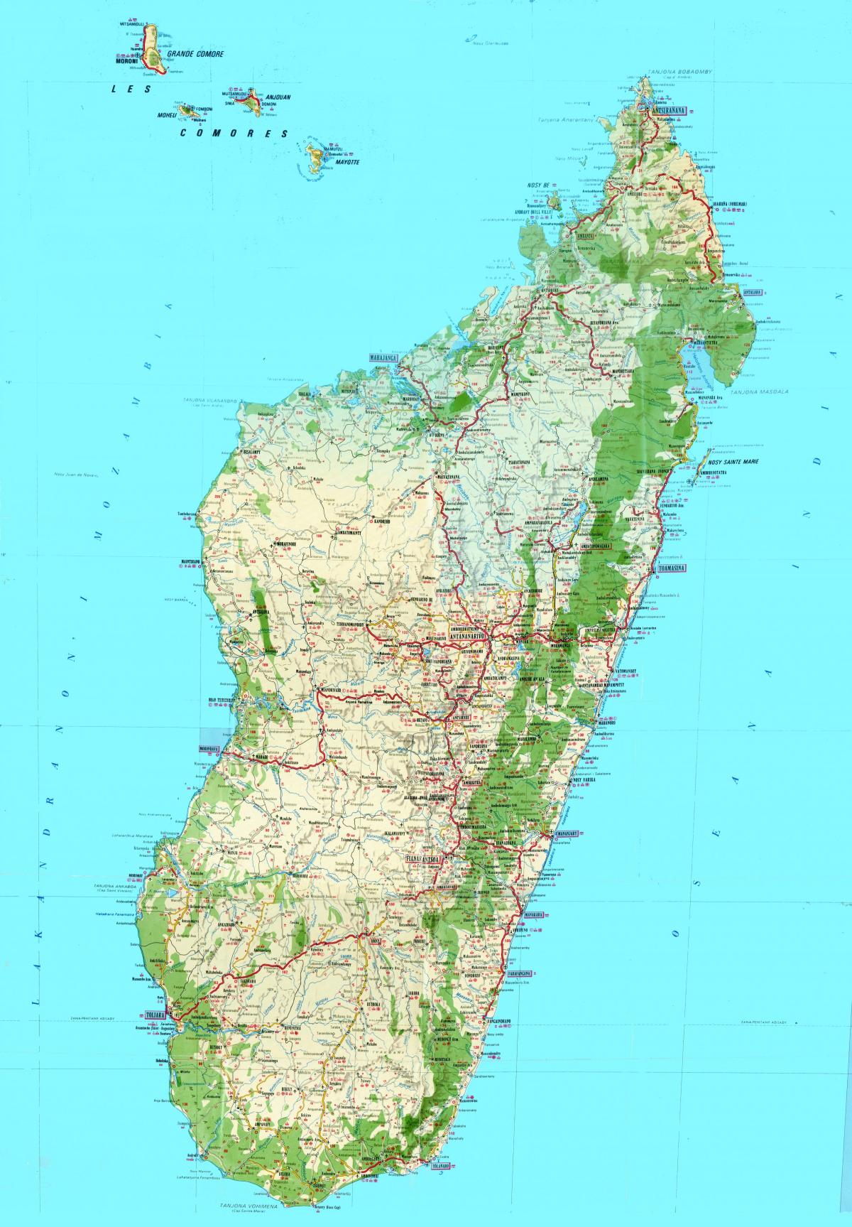 mapa topografikoak Madagascar