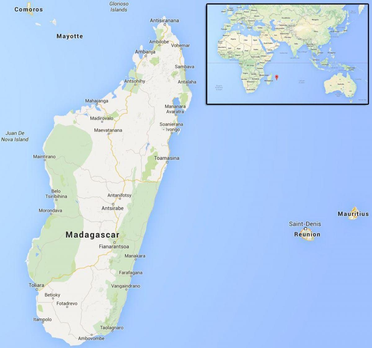 mapa uharte gertu Madagascar