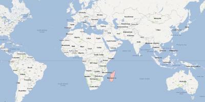 Munduko mapa erakutsiz Madagascar