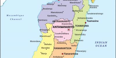 Mapa mapa politikoa Madagascar