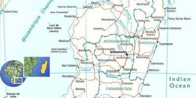 Mapa Madagascar ibaiaren