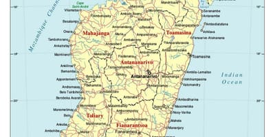 Mapa zehatza Madagascar